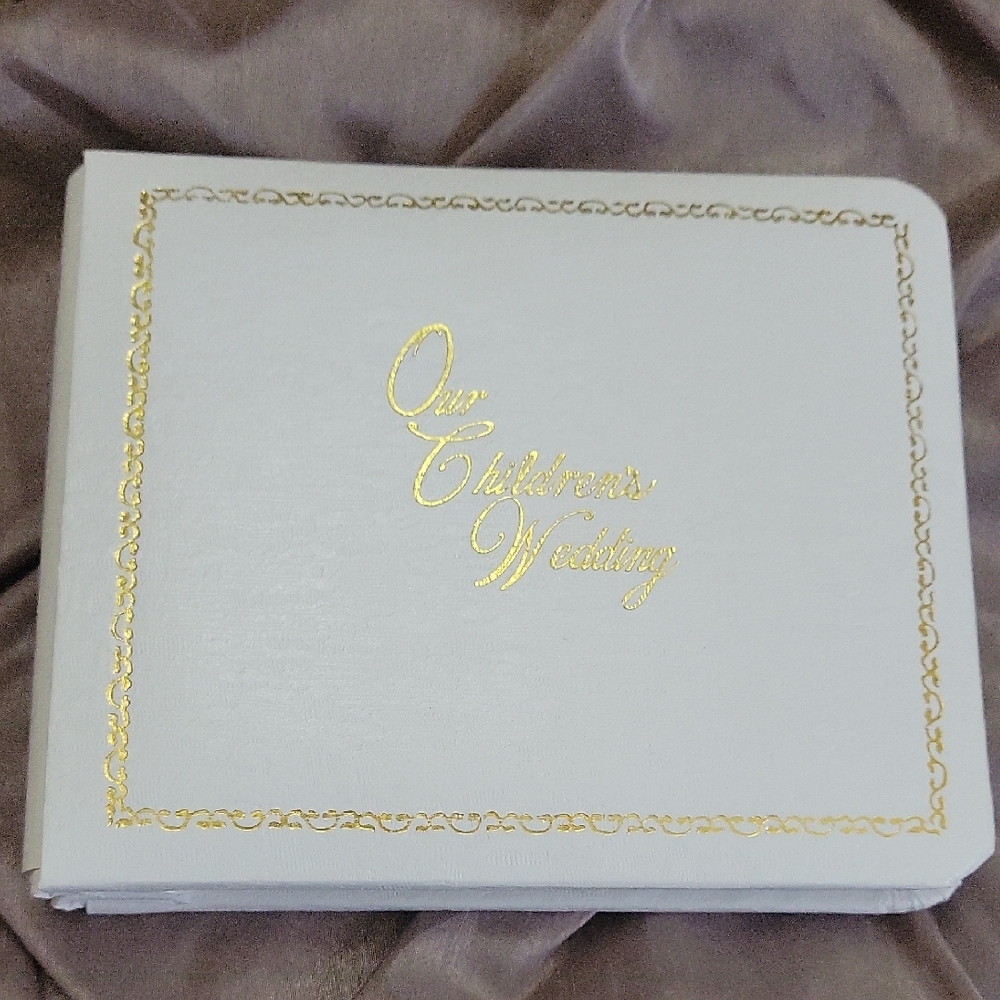 Professional White/Gold  *Our Children's* Wedding Photo Album Keepsake